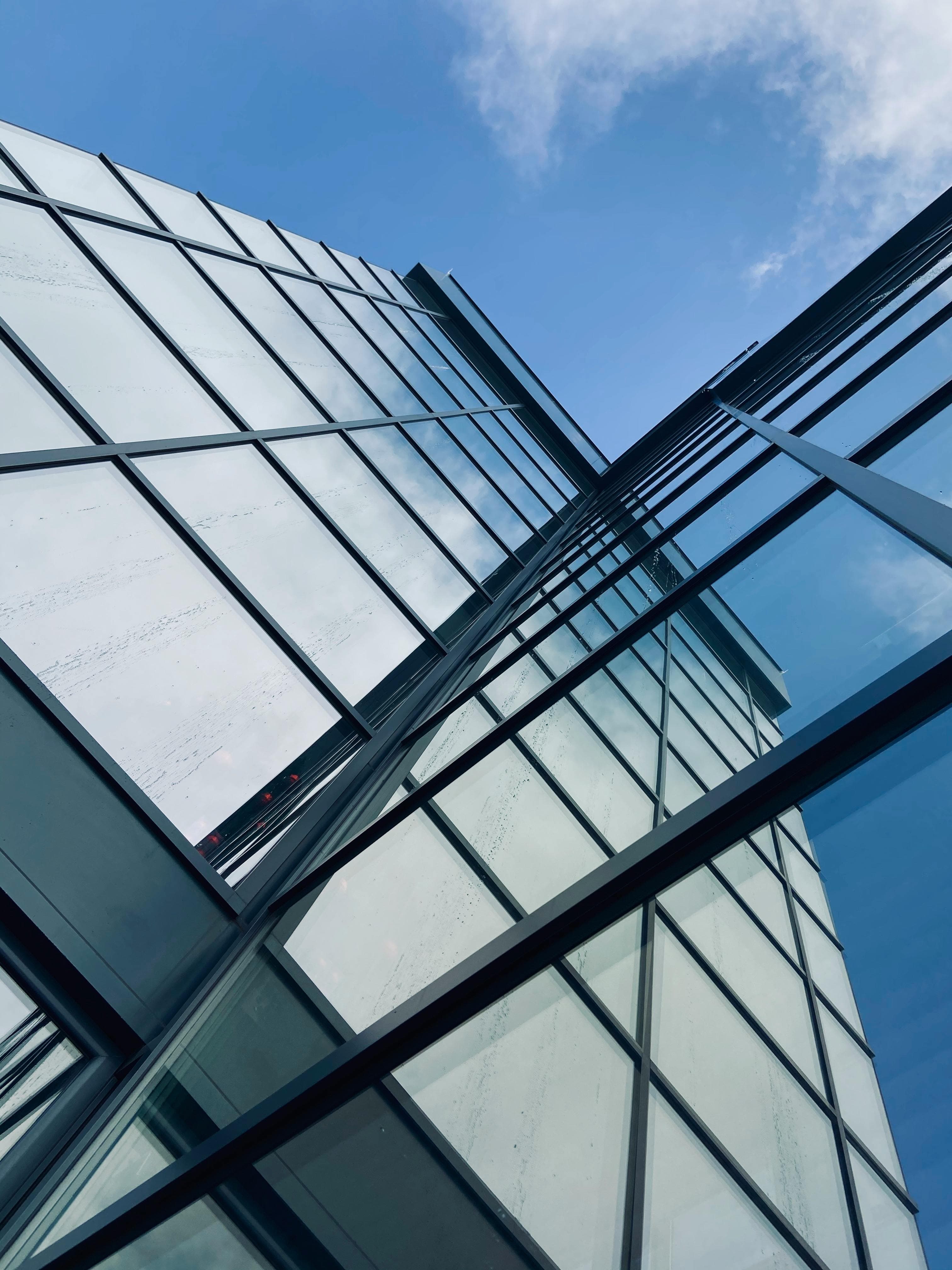 Modern glass office tower in Washington, DC
